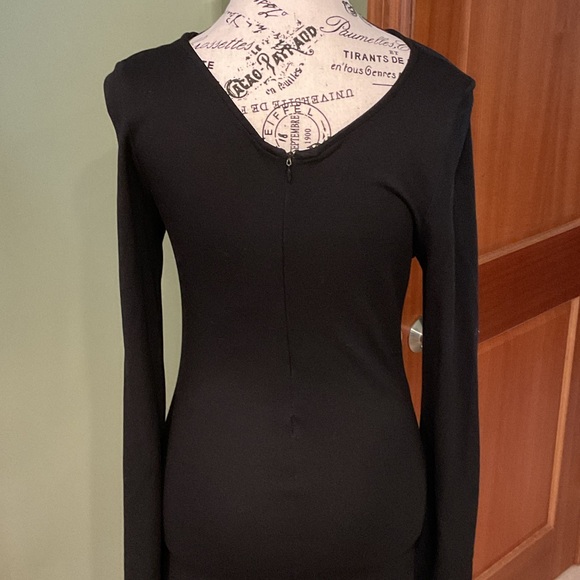 Chic Black Long Sleeve Dress, Sexy! Size S - Picture 3 of 7